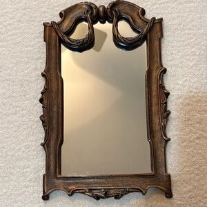 Home Decor Mirror Art Nouveau Style with Bow Design( EUC)